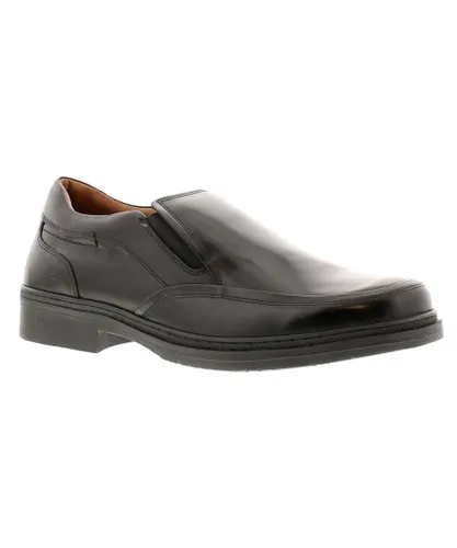 Business Class Mens Shoes Wander Smart Twin Gusset Slip On Leather Black Leather (archived)