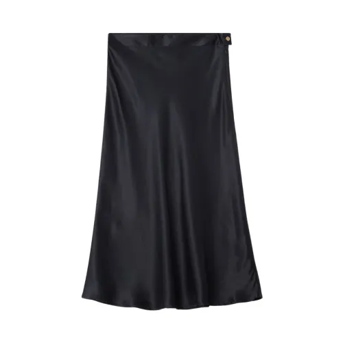 Busnel , Festive Black Silk Skirt ,Black female, Sizes: