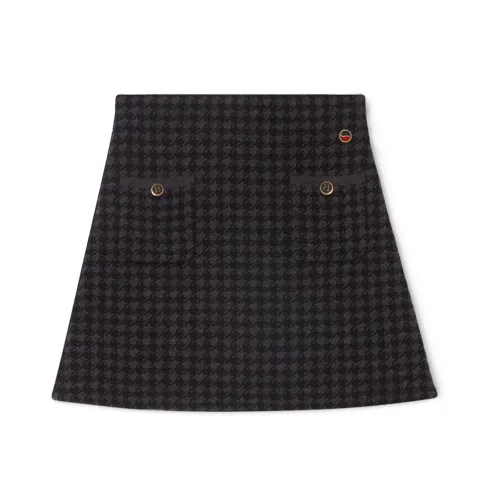 Busnel , Minea Wool Skirt - Black/Antracite ,Multicolor female, Sizes:
