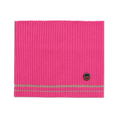 Busnel , Soft Merino Wool Collar with Golden Stripes ,Pink female, Sizes: ONE