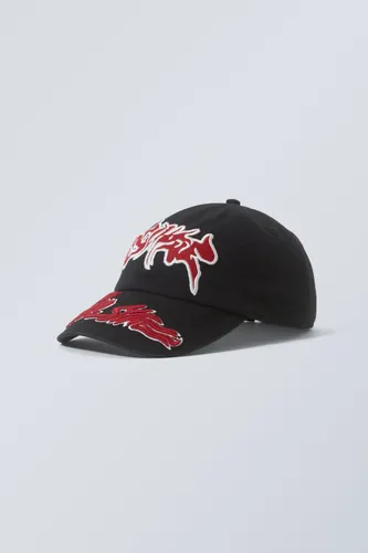 Busy Embroidery Cap - Black