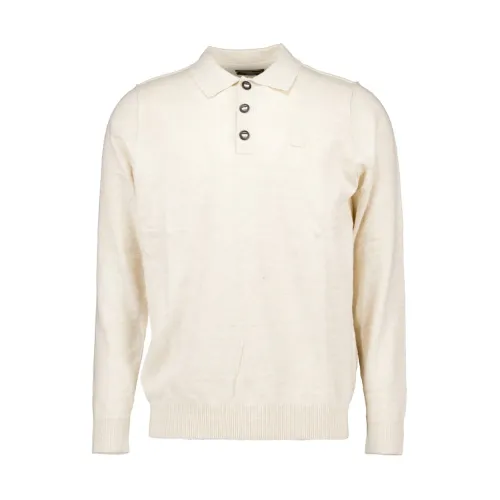 Butcher of Blue , Clifden Polo Sweaters in Cream ,Beige male, Sizes: