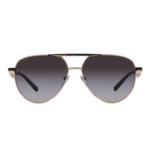Bvlgari , Bulgari Pilot Sunglasses with Rose Gold Frame ,Gray unisex, Sizes: