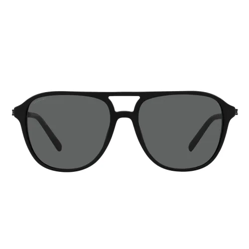 Bvlgari , Mens Pilot Sunglasses with Matte Black Frame ,Black unisex, Sizes: