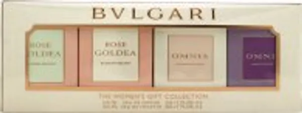 Bvlgari Miniatures Gift Set 5ml Rose Goldea Blossom Delight EDP + 5ml Rose Goldea Blossom Delight EDT + 5ml Omnia Crystalline EDT + 5ml Omnia Amethyst...