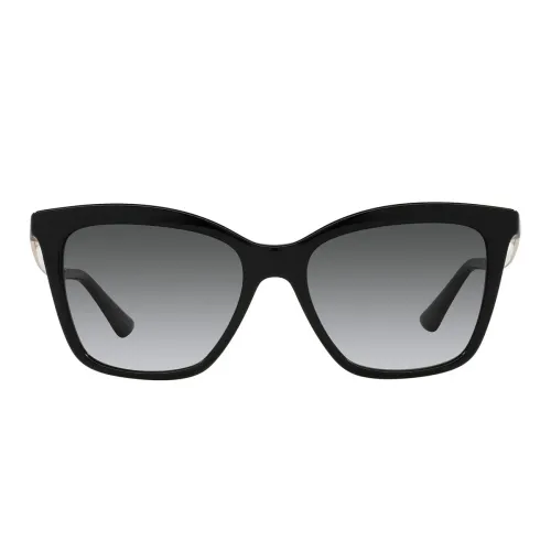 Bvlgari , Polarized Cat-Eye Sunglasses with Black Frame ,Black female, Sizes: