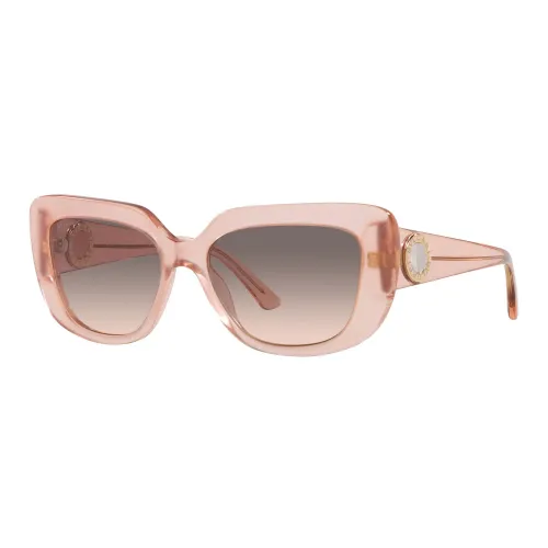 Bvlgari , Transparent Pink Sunglasses ,Pink female, Sizes: