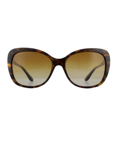 Bvlgari Womens Sunglasses 8179KB 5193T5 Dark Havana Brown Gradient Polarized - One