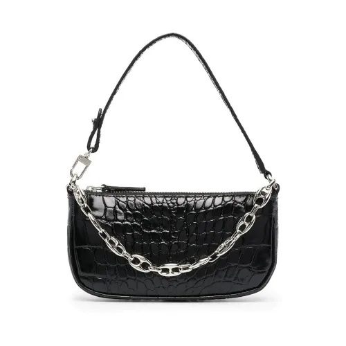 By FAR , Mini rachel leather handbag ,Black female, Sizes: ONE SIZE
