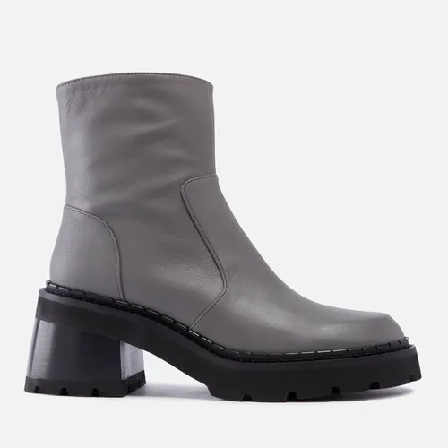 BY FAR Norris Leather Heeled Ankle Boots - UK