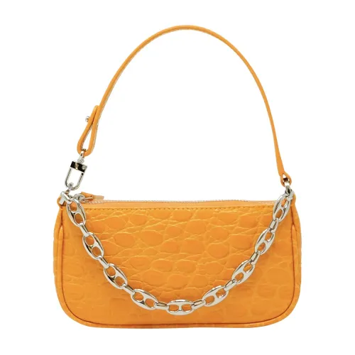 By FAR , Orange Croco Leather Handbag Ss23 ,Orange female, Sizes: ONE SIZE