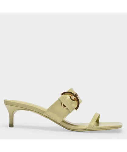 By Far Womens Bettina Sandals in Green Leather