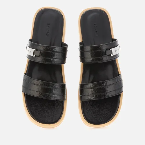 BY FAR Women's Easy Leather Double Strap Sandals - Black - UK
