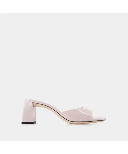 By Far Womens Romy Mule - - Light Pink - Patent Leather