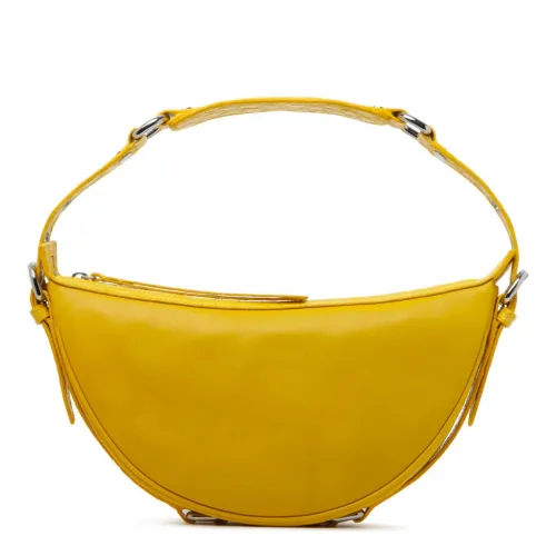 By FAR , Yellow Crocodile Embossed Shoulder Bag ,Yellow female, Sizes: ONE SIZE