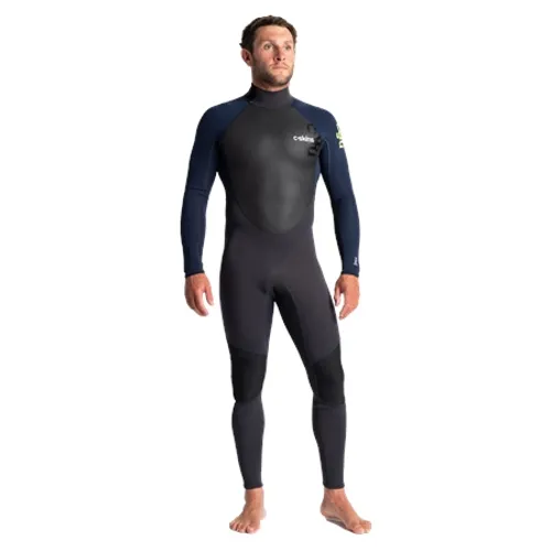 C-Skins Element 3/2mm Back Zip Wetsuit - Anthracite, Slate & Lime