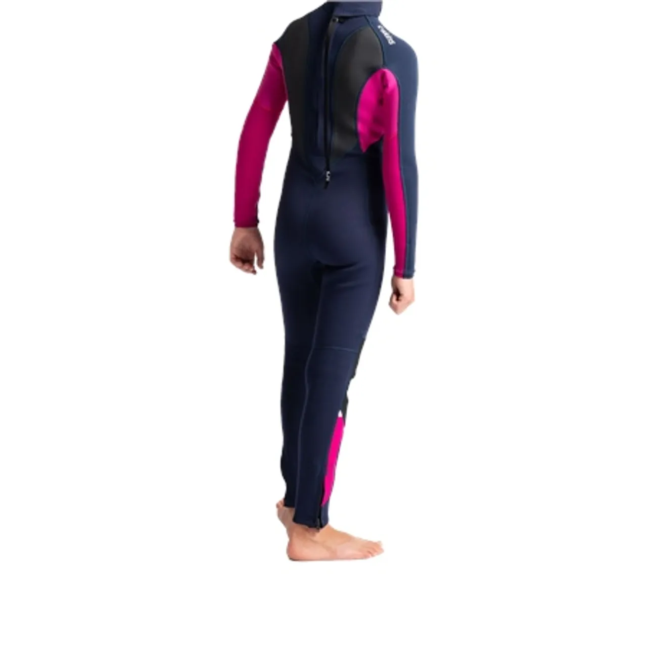 C-Skins Girls Element 3/2mm Back Zip Wetsuit (2022) - Slate Navy, Magenta & Multi