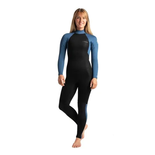 C-Skins Surflite 3/2mm Back Zip Wetsuit (2022) - Black, Cascade Blue & White