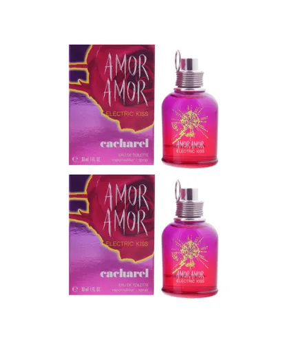 Cacharel Womens Amor Electric Kiss Eau de Toilette 30ml Spray For Her X 2 - One Size