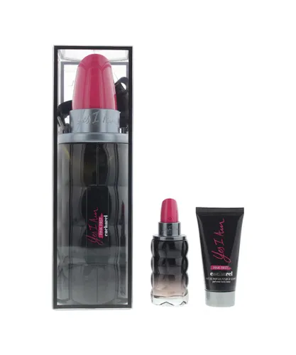 Cacharel Womens Yes I Am Pink First 3 Piece Gift Set: Eau De Parfum 50ml - Fragrance Body Lotion - Case - Orange - One Size