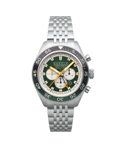 Cadola Ahrens Chronograph Racing Green Mens Limited Edition Watch CD-1036-11 - Silver - One Size