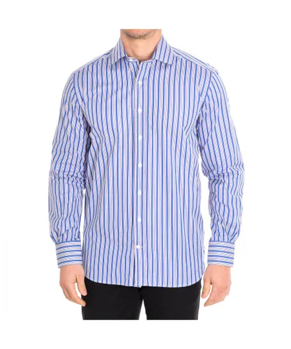Cafe Coton HERMINE18 Mens long sleeve shirt - Multicolour Cotton