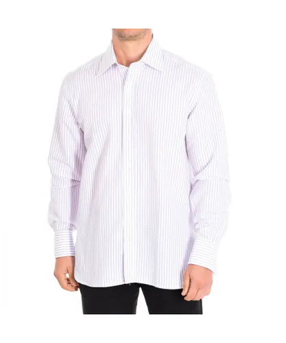 Cafe Coton Mens long sleeve lapel collar button closure shirt BECASSE8 - Multicolour Cotton