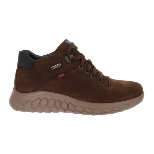 Callaghan , Leather Men Sneakers with Lace Closure ,Brown male, Sizes: