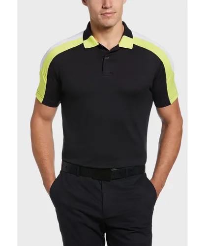 Callaway Mens Linear Block Polo - Black Polyester/Recycled Polyester