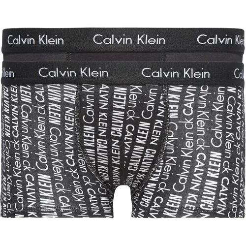 Calvin Klein 2 Pack AOP Boxer Shorts - Black