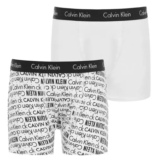 Calvin Klein 2 Pack AOP Boxer Shorts - White
