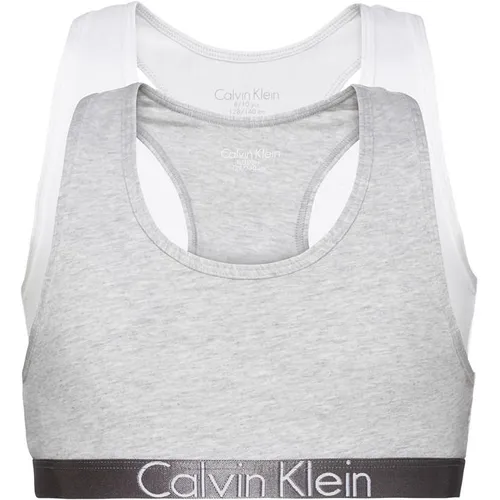 Calvin Klein 2 Pack Junior Girls Bralettes - Grey