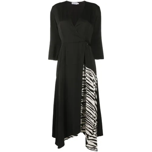 Calvin Klein , 3/4 SLV Wrap Dress ,Multicolor female, Sizes: