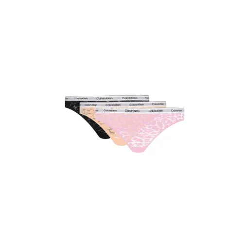 Calvin Klein , 3-Pack Lace Brazilian Briefs in 3 Colors ,Multicolor female, Sizes: