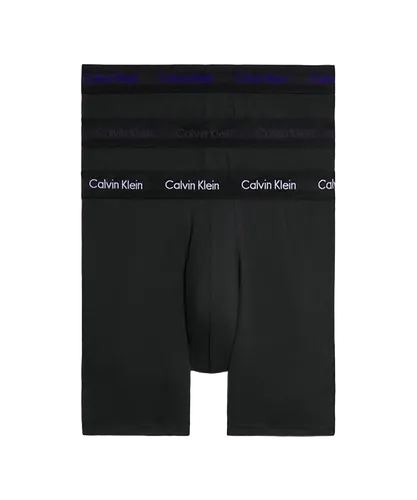 Calvin Klein 3 Pack Mens Cotton Stretch Boxer Brief - Black