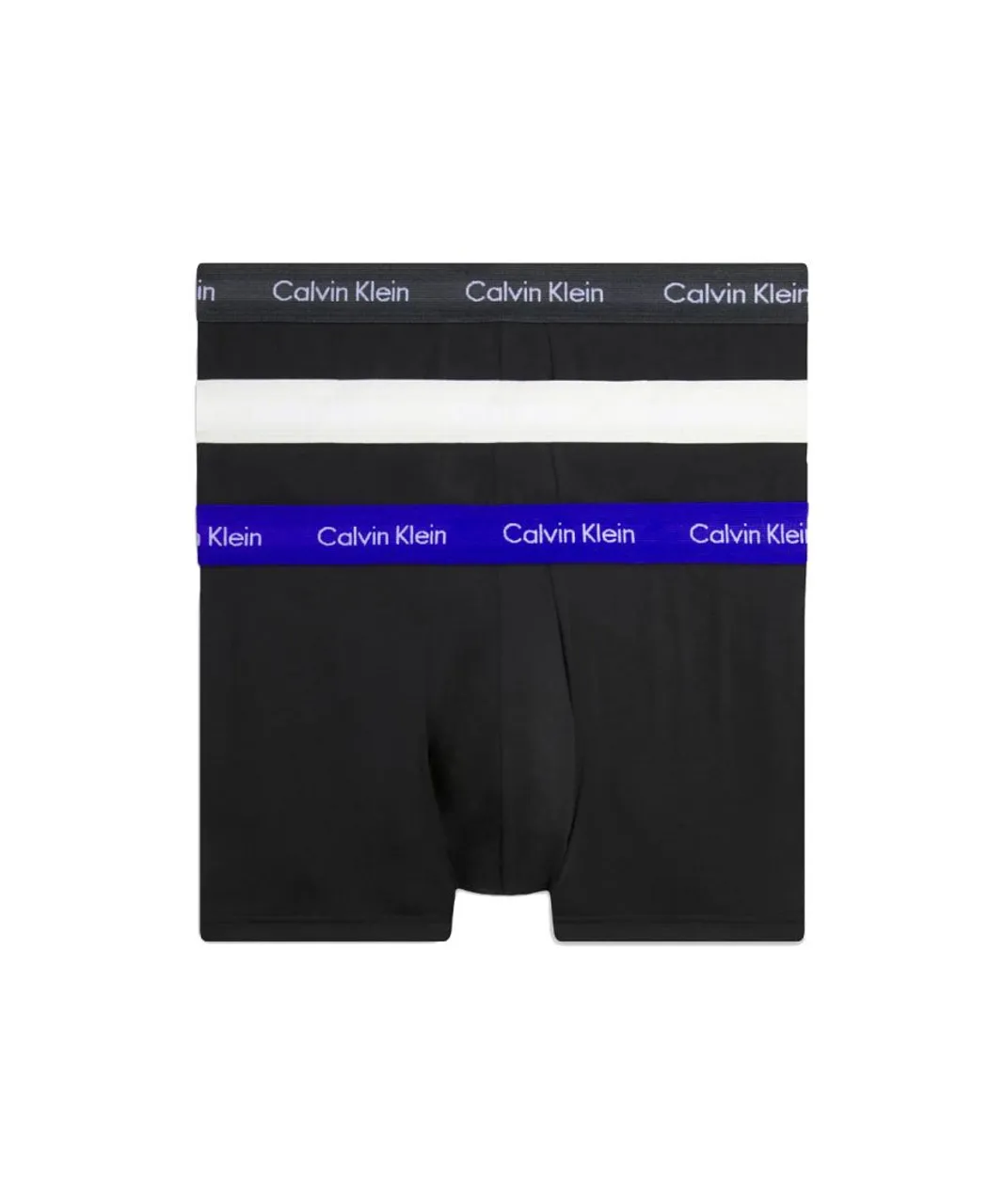 Calvin Klein 3 Pack Mens Cotton Stretch Low Rise Trunk - Black
