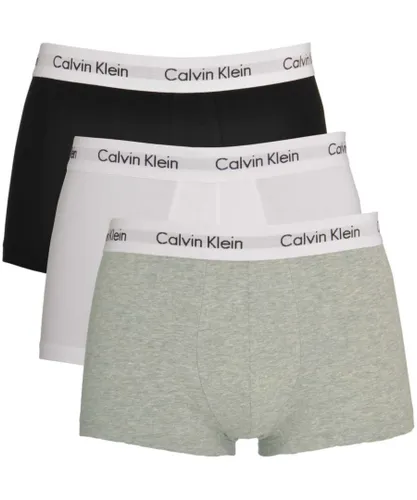 Calvin Klein 3 Pack Mens Cotton Stretch Low Rise Trunks - Black