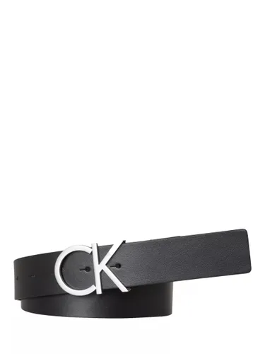 Calvin Klein Adjustable Leather Belt, Black - Black - Female