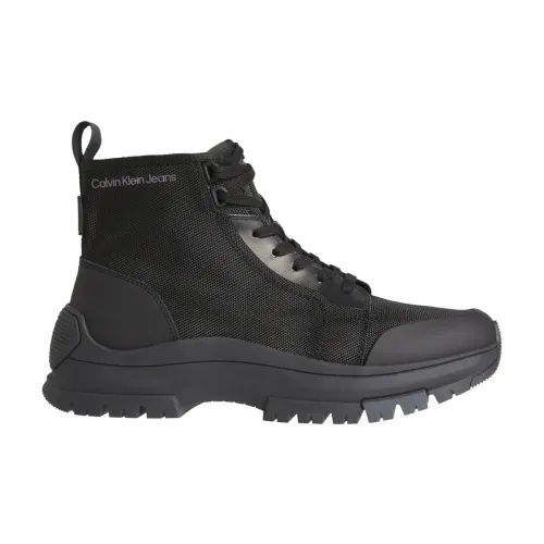 Calvin Klein , Adventure Lace-Up Boot ,Black male, Sizes: