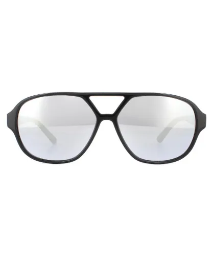 Calvin Klein Aviator Unisex Black Grey Sunglasses - One