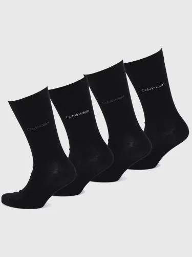 Calvin Klein Black Combo 4 Pack Crew Socks Gift Set