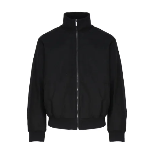 Calvin Klein , Black Cotton Elastan Jackets ,Black male, Sizes: