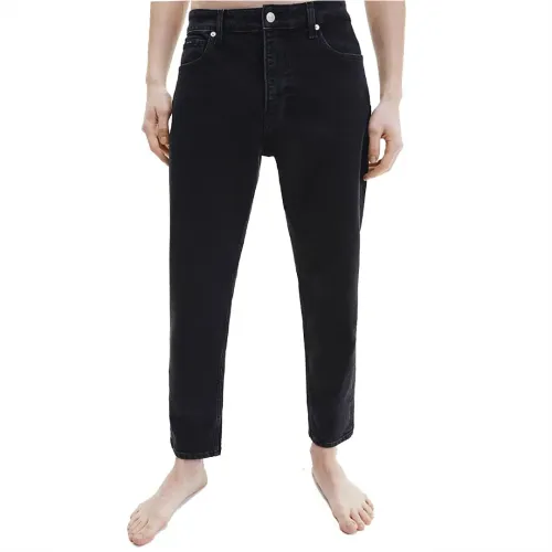 Calvin Klein , Black Cropped Straight Jeans ,Black male, Sizes: