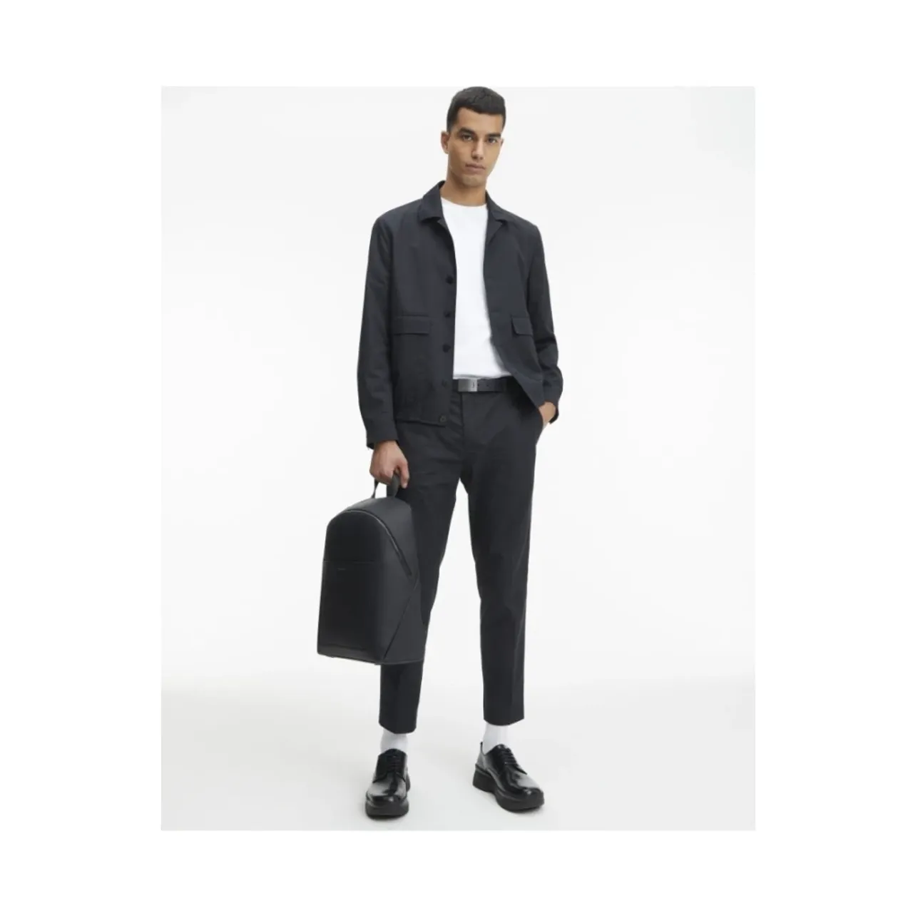 Calvin Klein , Black Diagonal Campus Backpack ,Black male, Sizes: ONE SIZE