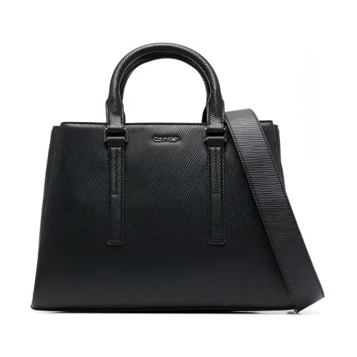 Calvin Klein , Black Elevated Tote Bag ,Black female, Sizes: ONE SIZE