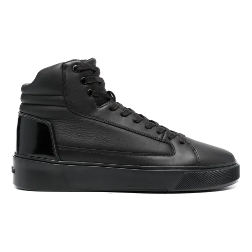 Calvin Klein , Black High Top Lace Up Booties ,Black male, Sizes: