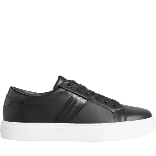 Calvin Klein , Black Lace-Up Sneakers ,Black male, Sizes: