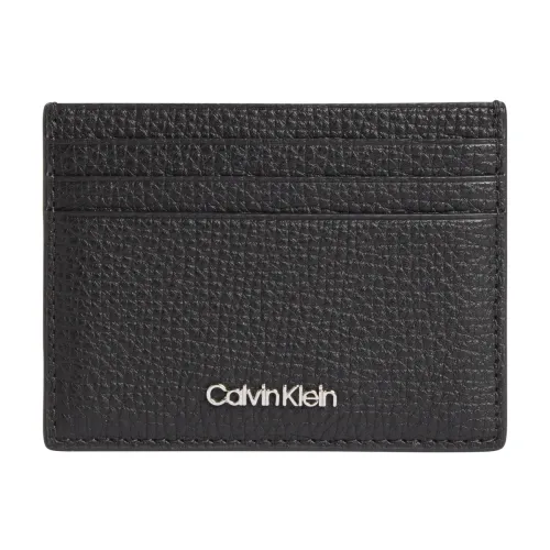 Calvin Klein , Black Minimalist Cardholder ,Black male, Sizes: ONE SIZE