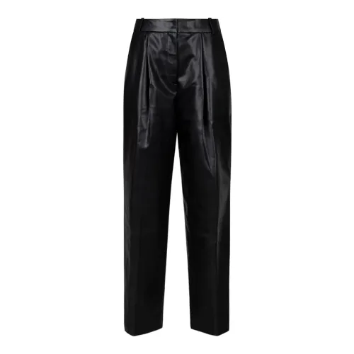 Calvin Klein , Black Re-Gen Leather Trousers ,Black female, Sizes: