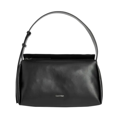 Calvin Klein , Black Soft Shoulder Bag ,Black female, Sizes: ONE SIZE